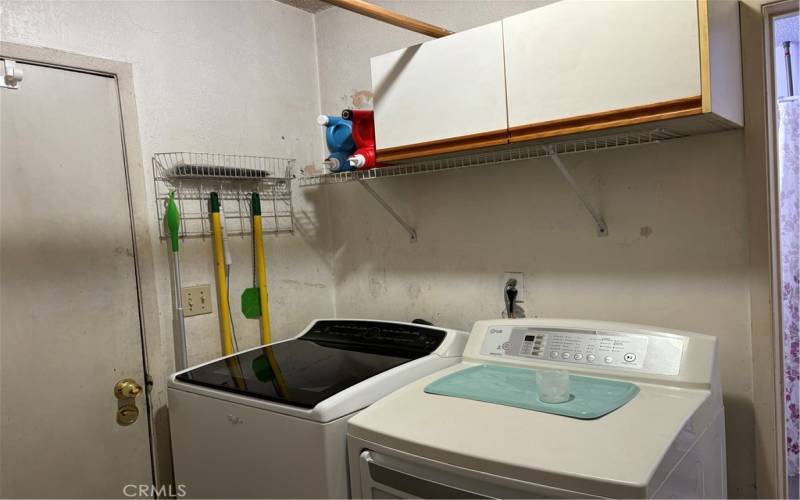 Laundry Room with door to side yard