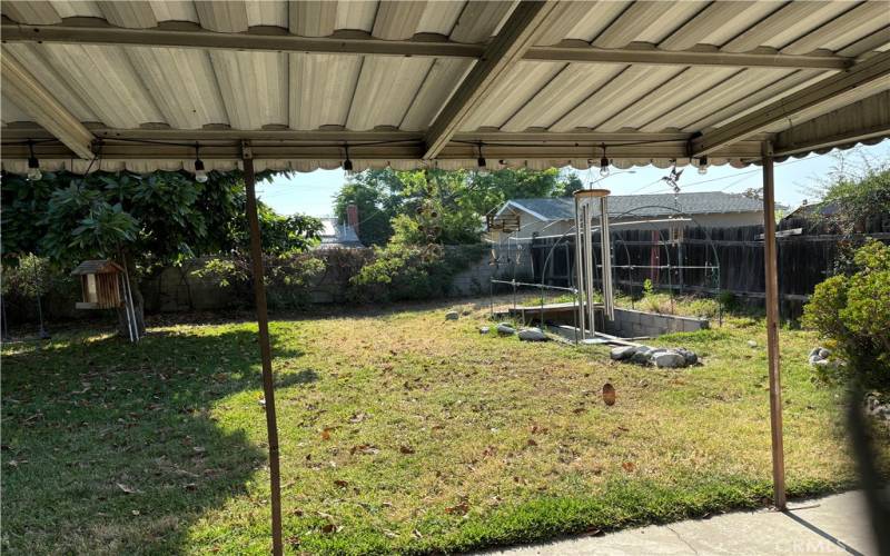 Backyard with cover patio