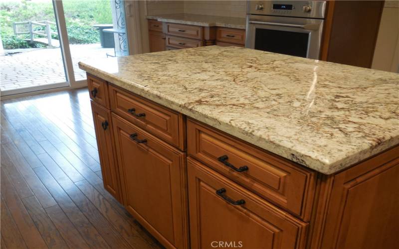 Great kitchen island with lots of storage.