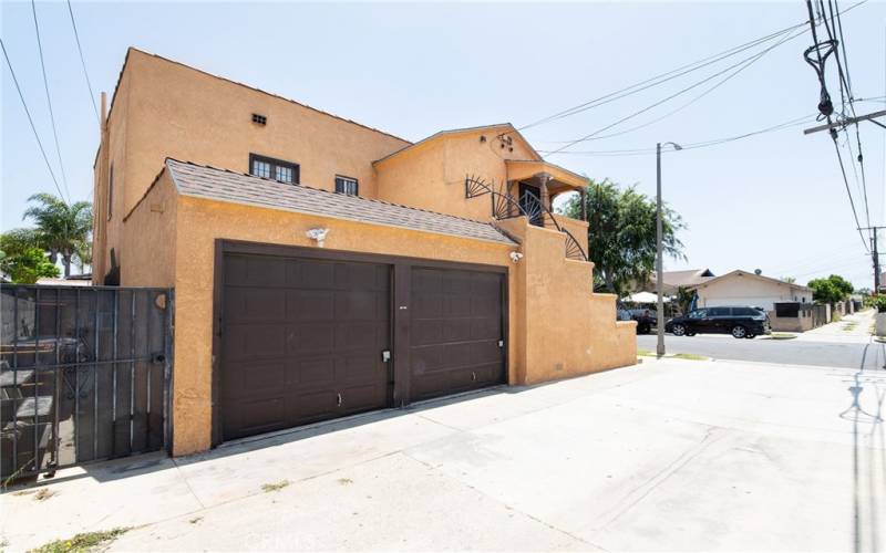 Two separate one car garages