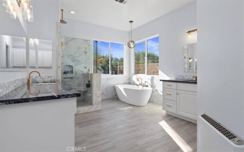 This Ultra-luxurious, Spa-like bathroom remodel is the perfect start of your day.