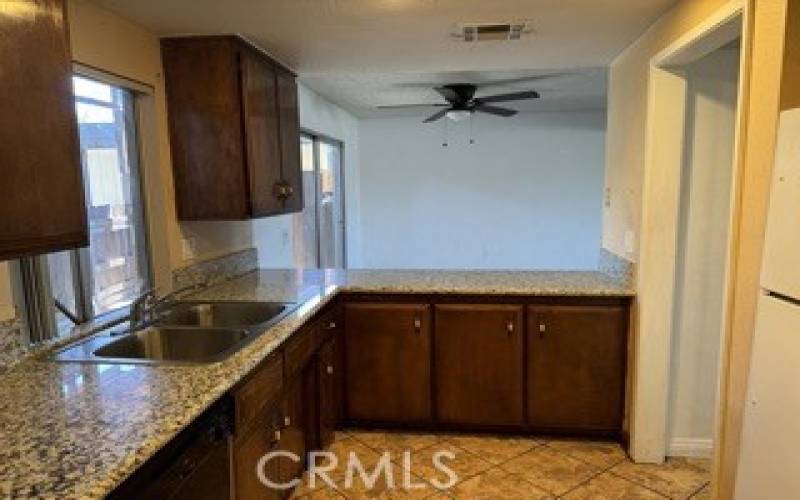 Kitchen looking towards dinning area