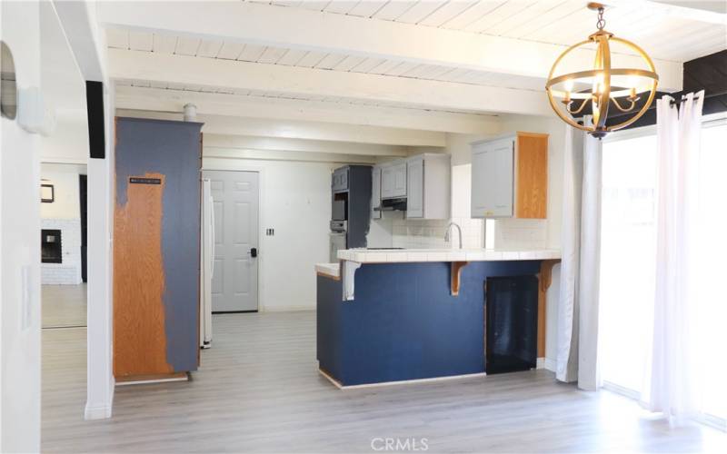 View of the Kitchen from the dining room.