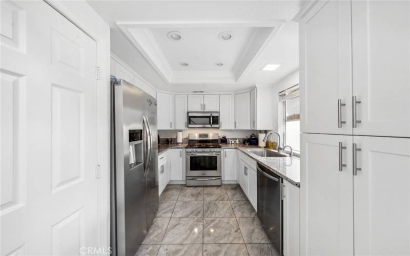 Stainless Steel appliances compliment the gorgeous kitchen