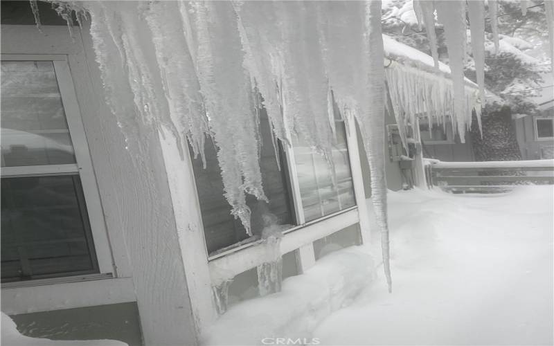 Icicles on balcon/deck