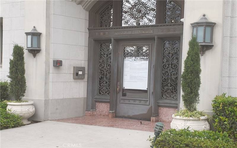 Front Door Entrance to Villa Riviera