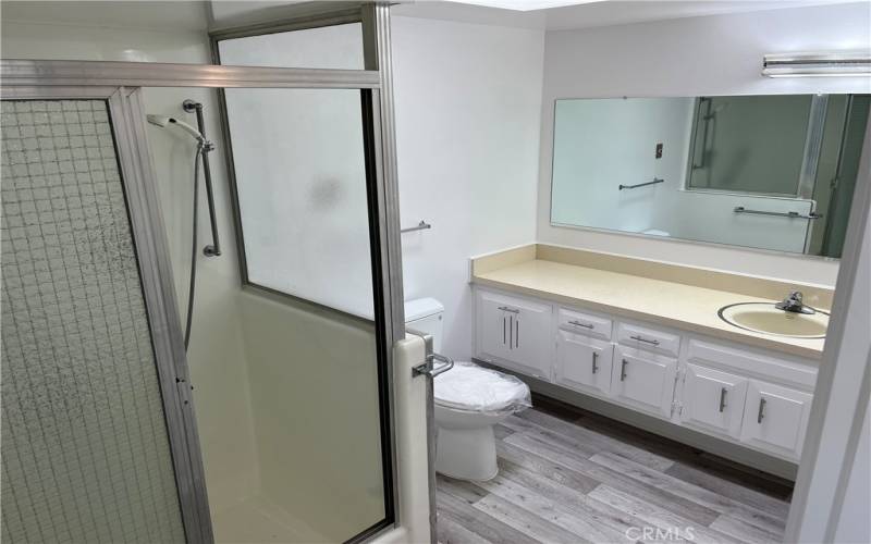 Bathroom amenities include warranty of all plumbing fixtures. Also, it has all new flooring.