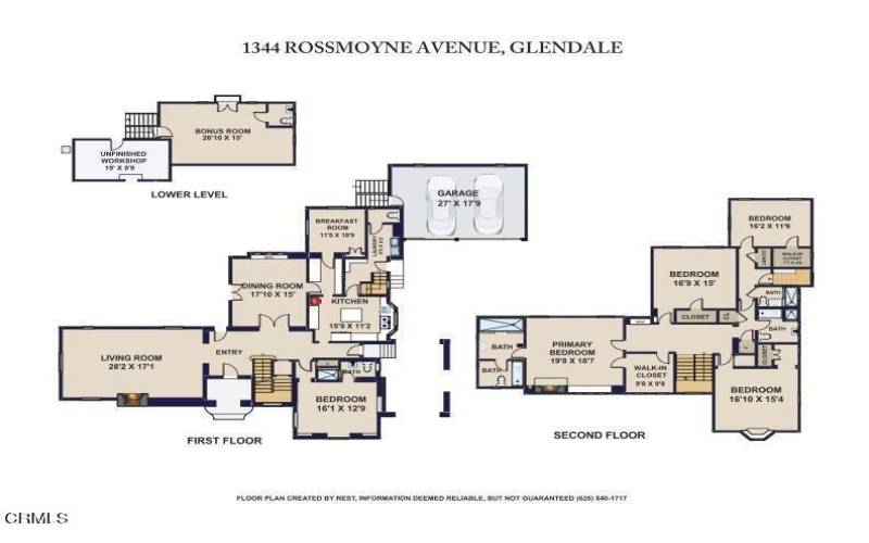 Floor Plan 1344 ROSSMOYNE AVENUE, GLENDA