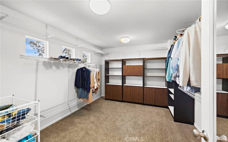 Master closet with so many possibilities to utilize the space well.