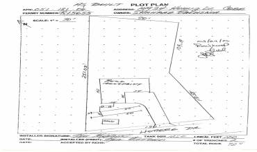 Plot Map. shows septic location