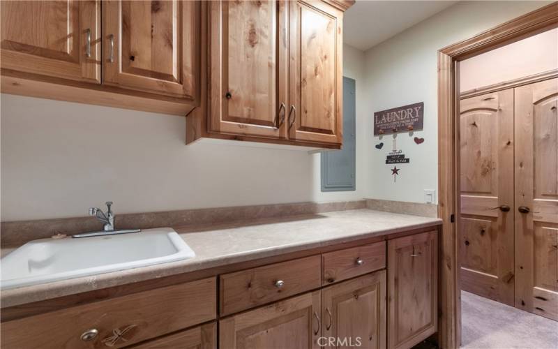 Laundry Room with sink and plenty of storage