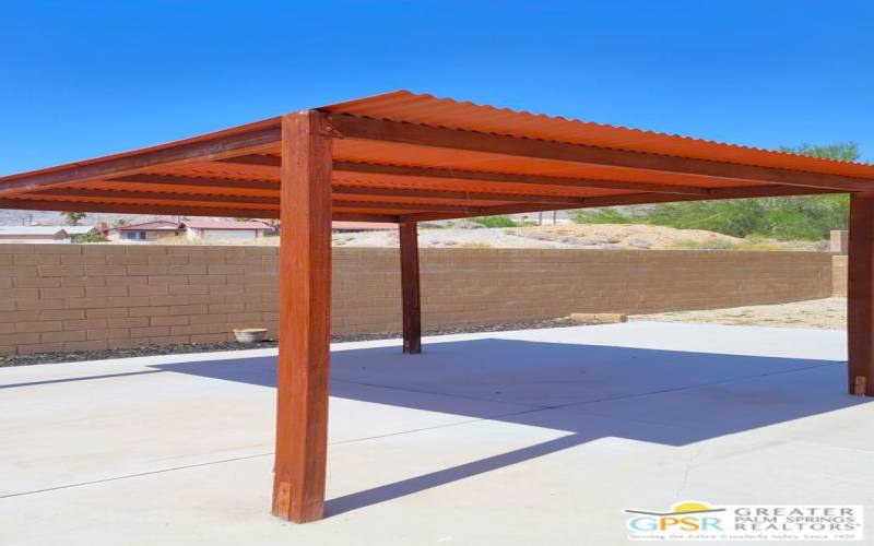 Recently Installed Extra Patio Area With Pergola