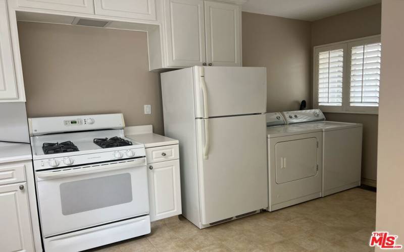 Laundry in kitchen area