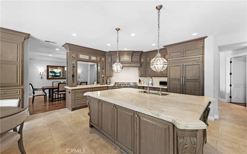 Large custom kitchen.