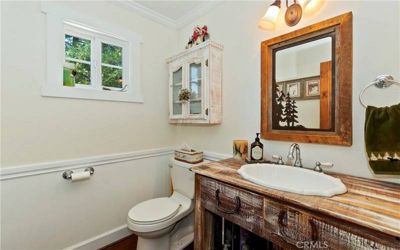 Main level powder room