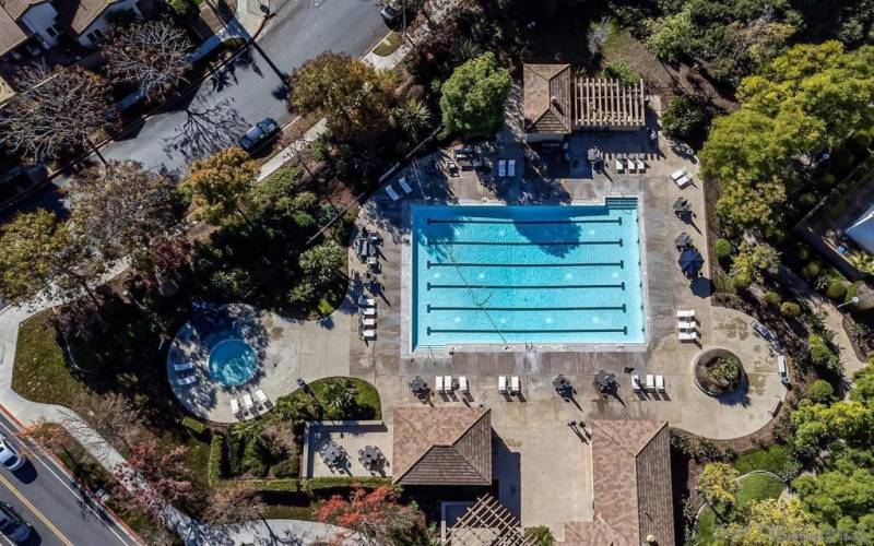 Aerial View of Community Pool