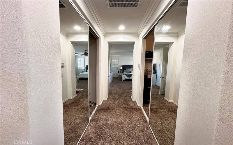 primary room - hallway from bathroom