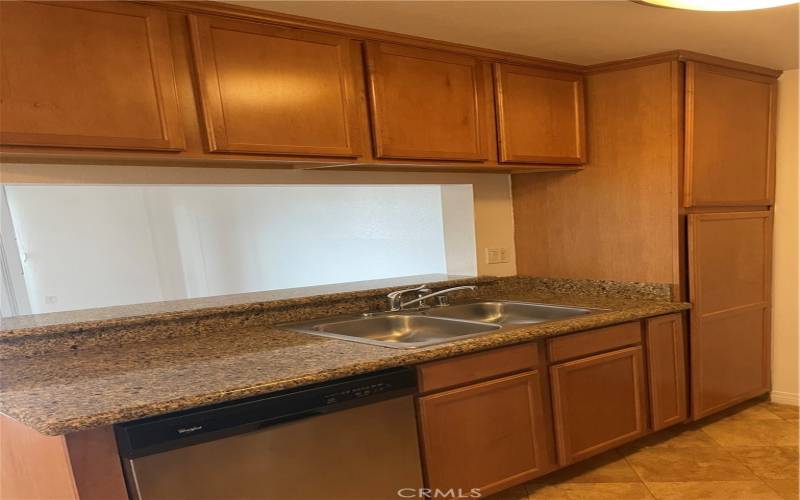 Stainless steel sink prep area