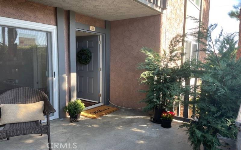 Trees surrounding patio...