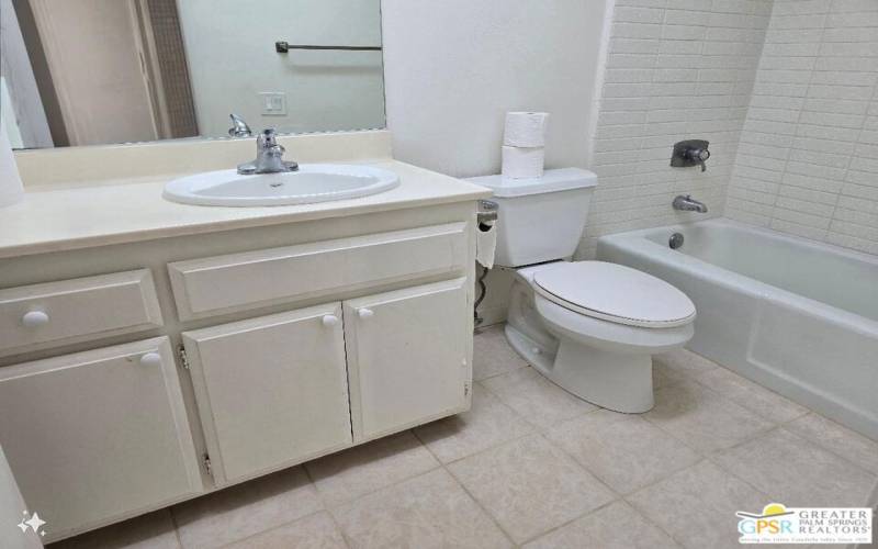 Guest Bath new tile floor