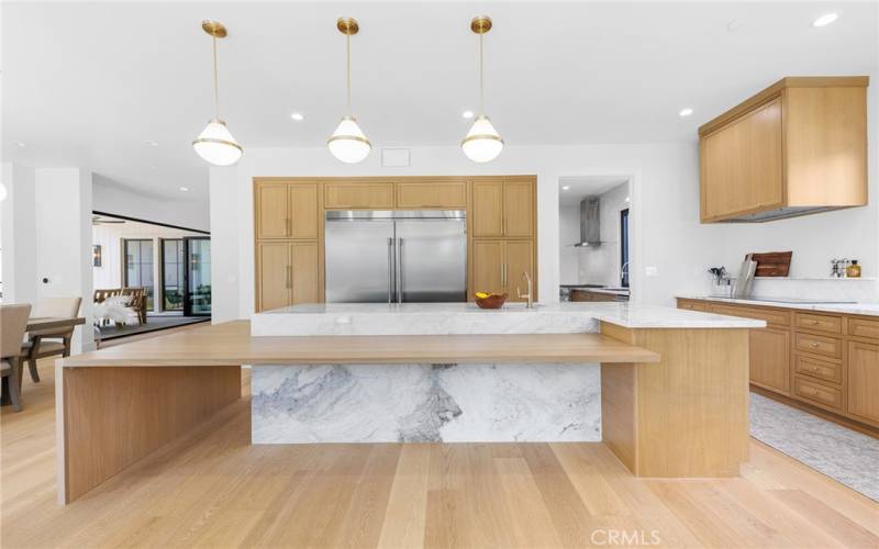 Kitchen with Custom-Made Drift White Oak Table