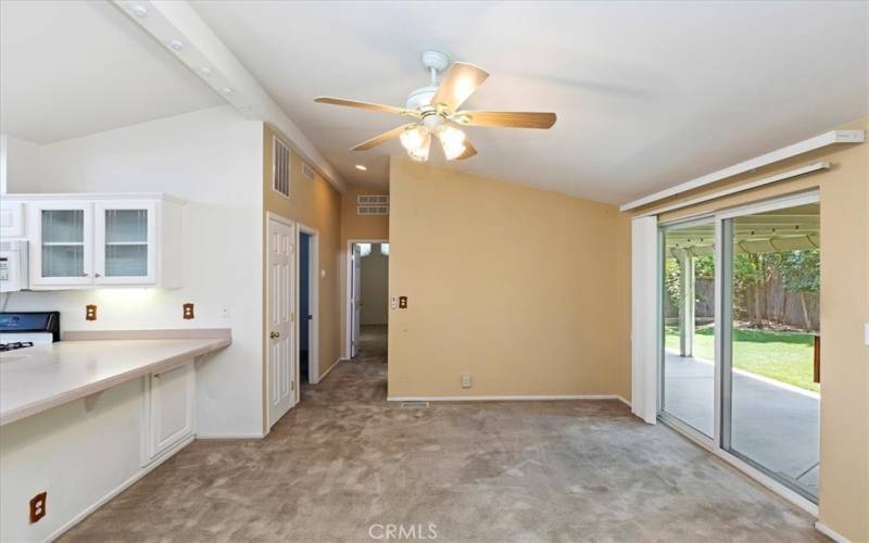 Family Room with Sliding Door to Backyard