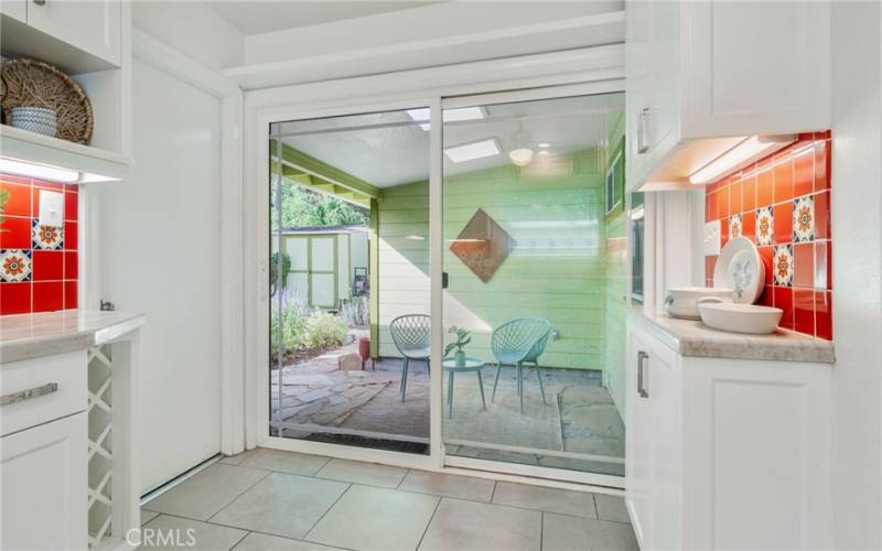 Sliding glass door to the covered patio.