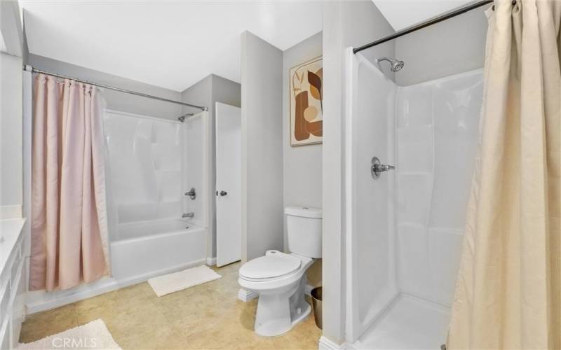 Master bathroom separate bath w/shower and additonal shower