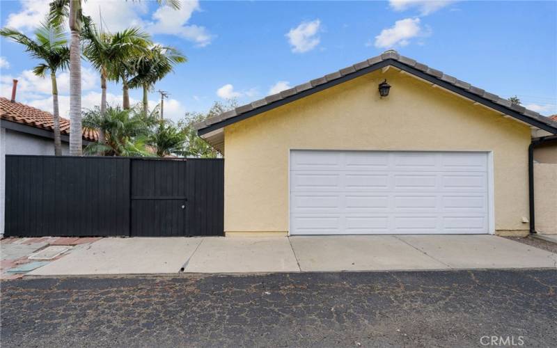 Garage faces rear of home, with ample parking for guests and located on a very quiet street.