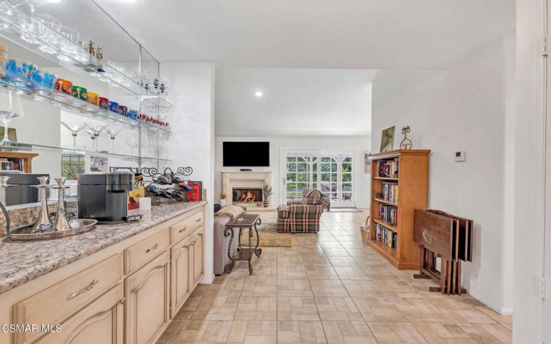 Bar Adjacent to Family Room