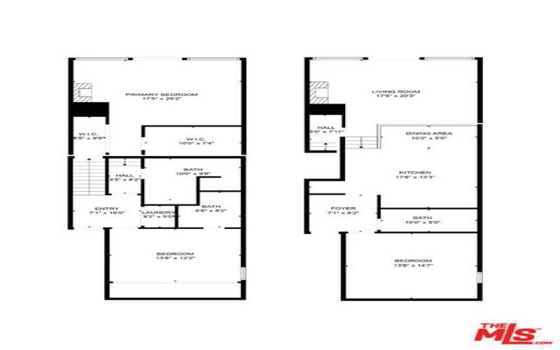 Rare 3 Bedroom, 3 Bathroom, 1852 sq ft floor plan
