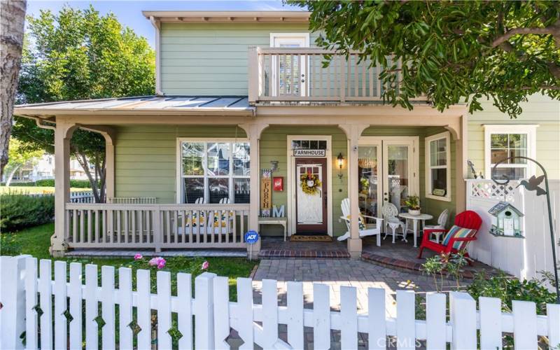 Step inside the charming white picket fence and feel at home in this Modern American Farmhouse (Note: Ladera Ranch recently approved and published the new color palette for all homes in Ladera Ranch.)