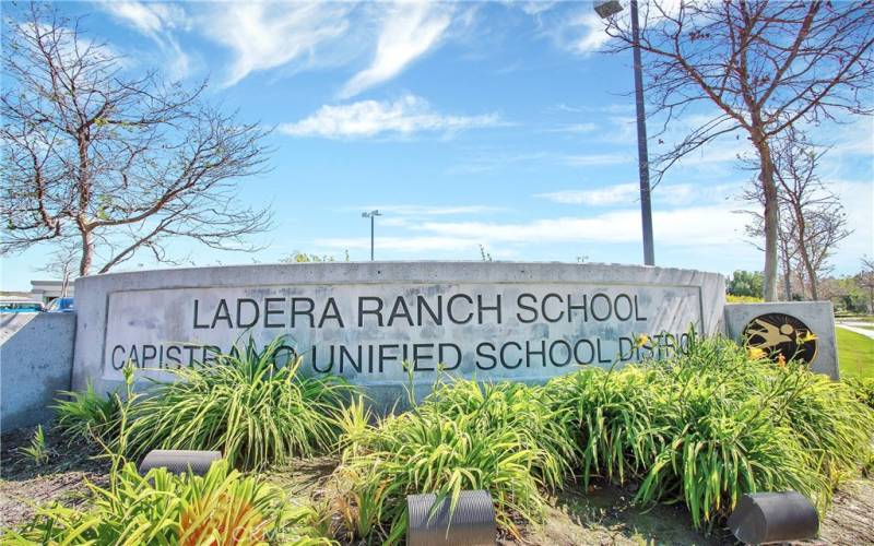 Top rated schools in the state. Ladera Ranch is within the Capistrano School District. 2 Ivy Gate is zoned for Oso Grande Elementary, Ladera Middle and San Juan Hills High School. The district allows for school of choice and some choose Tesoro High School
