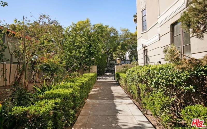 Garden entrance facing street