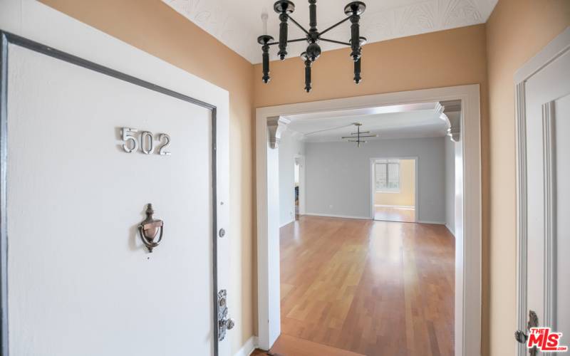 Foyer looking inside apartment