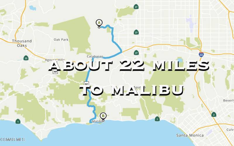 22 miles to malibu