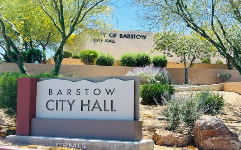Home sits close proximity to Barstow City Hall.