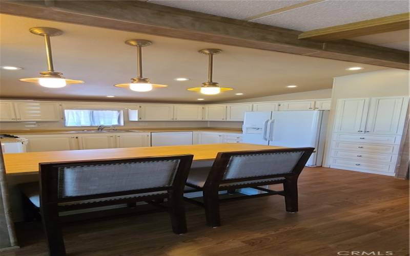 Breakfast Counter with Pendant Lighting