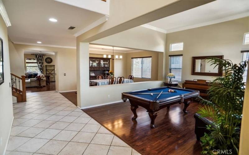 entry foyer, living and dining room