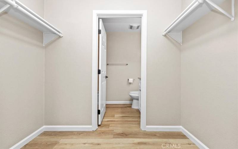 Walk in Closet and Primary Bathroom