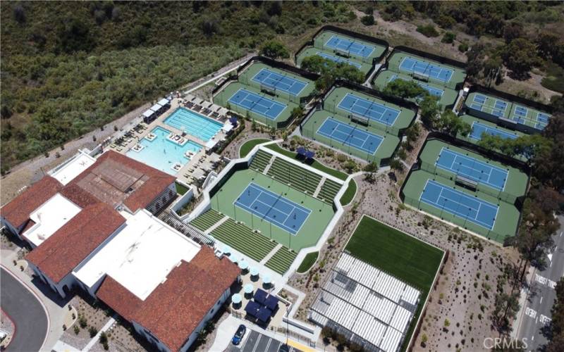 Tennis courts at LifeTime Fitness where you can join with a paid membership.
