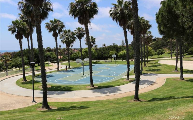 Basketball courts at Rancho San Clemente Sports Park.
