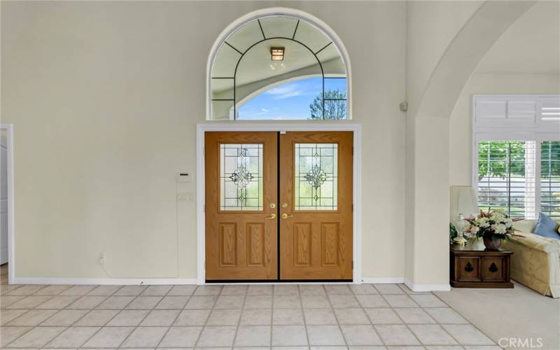 Entry door from interior.