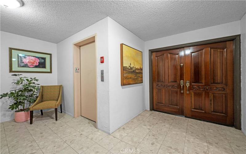 Double Door Entrance to Unit - Next to Elevator