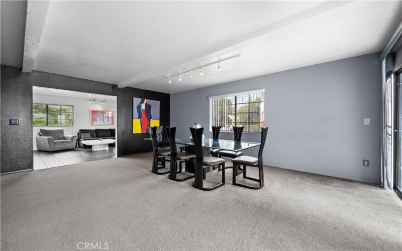 Dining Room Leads to Family Room