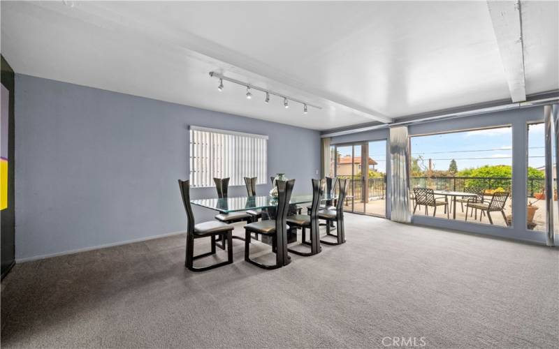 Dining Area Opens to Over-Sized Patio