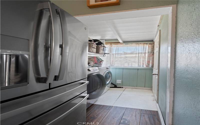 access to laundry room and extra bathroom