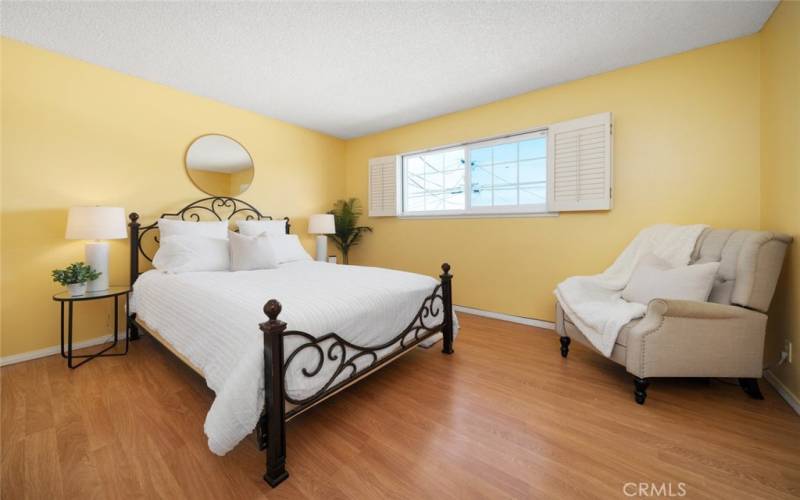 Upstairs Bedroom with pool view