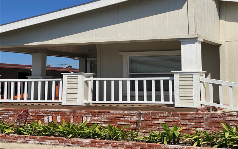 Front of home and Porch.