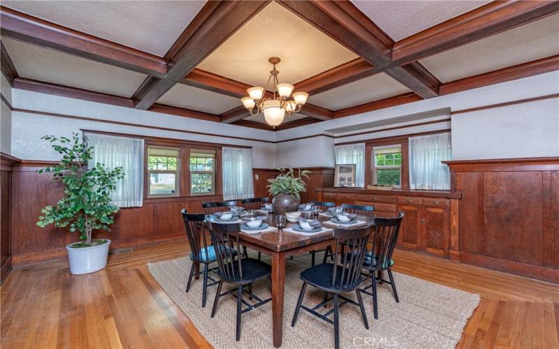 Gorgeous dining room with built in buffet